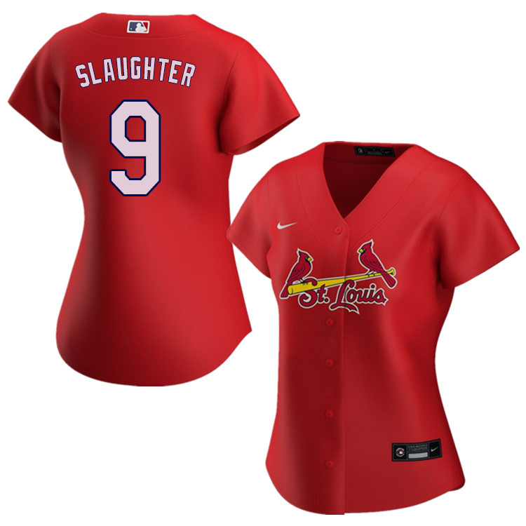 Nike Women #9 Enos Slaughter St.Louis Cardinals Baseball Jerseys Sale-Red - Click Image to Close